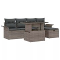 VidaXL - Garten-sofa-set poly-rattan, One Size, Grau
