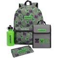 Lunch Tasche Und Rucksack Set (4er Pack) Unisex Grau ONE SIZE
