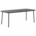 Gartentisch Dunkelgrau 180x83x72 cm Stahl