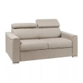 LINEA SOFA - Schlafsofa 2Sitzer Stoff VIZIR Liegefläche Matratzen, One Size, Beige