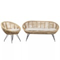 Beliani, Garten Lounge aus Rattan Boho MARATEA Garten Lounge aus Rattan Boho MARATEA