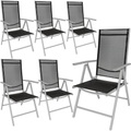 6 Aluminium Gartenstühle Unisex Silber