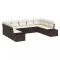 VidaXL - Garten-sofa poly-rattan, One Size, Braun