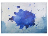 Beliani Teppich blau Flecken-Muster 160 x 230 cm ODALAR