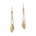 Ohrhänger Bicolor Gelb-/weissgold 750, 36x6mm Damen Multicolor ONE SIZE