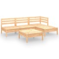 vidaXL 5-tlg. Garten-Lounge-Set Kiefer Massivholz