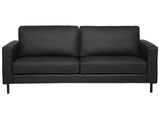 Beliani Sofa Leder schwarz SAVALEN