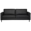 Beliani Sofa Leder schwarz SAVALEN