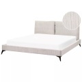 Bett mit Lattenrost aus Cord Klassisch MELLE Bett mit Lattenrost aus Cord Klassisch MELLE