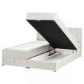 Beliani - Boxspringbett mit Stauraum aus Stoff Modern BARONET, 160X200CM, Schneeweiss