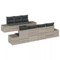 VidaXL - Garten-sofa poly-rattan, One Size, Grau