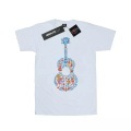 Coco Guitar Pattern Tshirt Damen Weiss S
