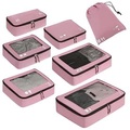 Koffer-organisator, Packwürfel, 7-teiliges Koffer-organisator-set, Packwürfel, Pet Recycled Packsäcke Für Koffer, Koffer-organisator Für Rucksack, Schuhsack, Kleidersäcke Für Koffer Unisex Multicolor ONE SIZE