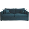 Blanc d'Ivoire - Sofa Angie Samt pfauenblau 215, One Size