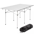 TecTake, Camping Klapptisch Aus Aluminium Inkl. Tasche 140x70x70cm Unisex Grau 70 CM
