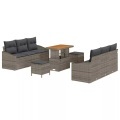 VidaXL - Garten-sofa poly-rattan, One Size, Grau