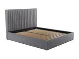 Vente-unique, Bett mit Bettkasten BettKopfteil Stoff SARAH Bett mit Bettkasten BettKopfteil Stoff SARAH