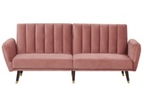 Beliani, Schlafcouch aus Samtstoff Glamourös VIMMERBY Schlafcouch aus Samtstoff Glamourös VIMMERBY
