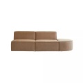 Tikamoon, Tikamoon - Modulares 2-Sitzer-Sofa aus camelfarbenem Stoff Dario, One Size, Beige
