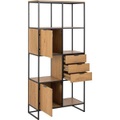 Regal Colerne mit 4 Regalboden Metall braun