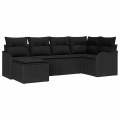 VidaXL - Garten-sofa poly-rattan, One Size, Schwarz