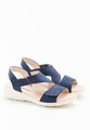 Sandale Mit Keilabsatz, Komplett Zu Öffnen. Damen Blau 36
