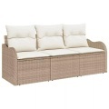 VidaXL - Outdoor-sofa poly-rattan, One Size, Beige