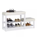 B2X - Bank mit Schuhablage und Hocker, 90cm