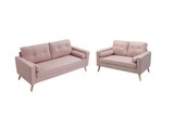 Couchgarnitur 3+2 TATUM Stoff mit WolleOptik Rosa Couchgarnitur 3+2 TATUM Stoff mit WolleOptik Rosa