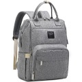 Only-bags.store - Wickelrucksack stylischer mit Wickelauflage multifunktionaler wasserabweisender Großraumrucksack für unterwegs, Damen, Grau, One Size