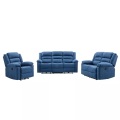 3-Sitzer Sofa, 2-Sitzer Sofa & elektrischer Relaxsessel - Blau - Stoff - BUROLO 3-Sitzer Sofa, 2-Sitzer Sofa & elektrischer Relaxsessel - Blau - Stoff - BUROLO