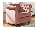 Vente-unique, Sessel 2erSet CHESTERFIELD Samt Rosa Sessel 2erSet CHESTERFIELD Samt Rosa