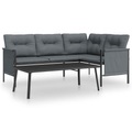 vidaXL 2-tlg. Garten-Lounge-Set Anthrazit Stahl