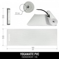 Gorilla sports, Gorilla Sports - PVC Yogamatte cool grey 180 x 60 x 0,5 cm
