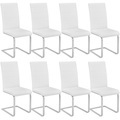 8 Esszimmerstühle Schwingstühle - weiss