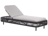 Beliani, Gartenliege mit Auflage aus PE Rattan Modern OSINI Gartenliege mit Auflage aus PE Rattan Modern OSINI