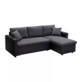 Ecksofa mit Schlaffunktion GAZUR - Stoff & Kunstleder - Ecke wechselbar - Anthrazit & Schwarz Ecksofa mit Schlaffunktion GAZUR - Stoff & Kunstleder - Ecke wechselbar - Anthrazit & Schwarz