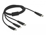 DELOCK 87149 USB Kabel 1 m USB 2.0 USB C USB C/micro-USB B/Lightning Schwarz