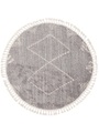 Benuta, Teppich rund Bosse Grau Teppich rund Bosse Grau