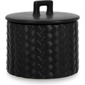 Kerze Twine mit Deckel schwarz rund 15