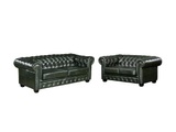 Chesterfield Garnitur 3+2 Büffelleder BRENTON Chesterfield Garnitur 3+2 Büffelleder BRENTON
