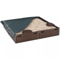 Outsunny - Sandkasten, One Size, Braun