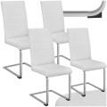 4 Esszimmerstühle Schwingstühle - weiss