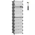 Pricenet - Stapelbares, anpassbares Schuhregal für jeden Raum, 42cm