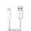Nedis, Lightning Kabel | USB 2.0 | Apple Lightning, 8-polig | USB-A Stecker | 480 Mbps | Vernickelt | 2,00 m | Rund | PVC | Weiß | Box