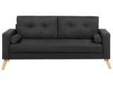 Beliani 2-Sitzer Sofa Polsterbezug schwarz KALMAR