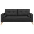 Beliani 2-Sitzer Sofa Polsterbezug schwarz KALMAR