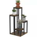 Northio - Blumenständer Pflanzenständer Mit 4 Ebenen, Multifunktionales Pflanzenregal, Braun, 40X40X81Cm, One Size