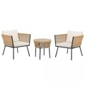 Bistro Set aus PE Rattan Boho GARGANO Bistro Set aus PE Rattan Boho GARGANO