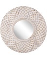 Beliani, Wandspiegel aus Tannenholz Boho POMARO Wandspiegel aus Tannenholz Boho POMARO
